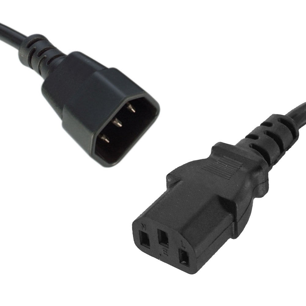 8Ware Power Cable Extension Cord 1m IEC-C14 to IEC-C13 Male to Female 8Ware Power Cable Extension Cord 1m IEC-C14 to IEC-C13 Male to Female